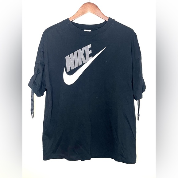 NIKE Sportswear Women’s White Dance Graphic Tie Sleeve T Shirt |‎ Small - Picture 7 of 13
